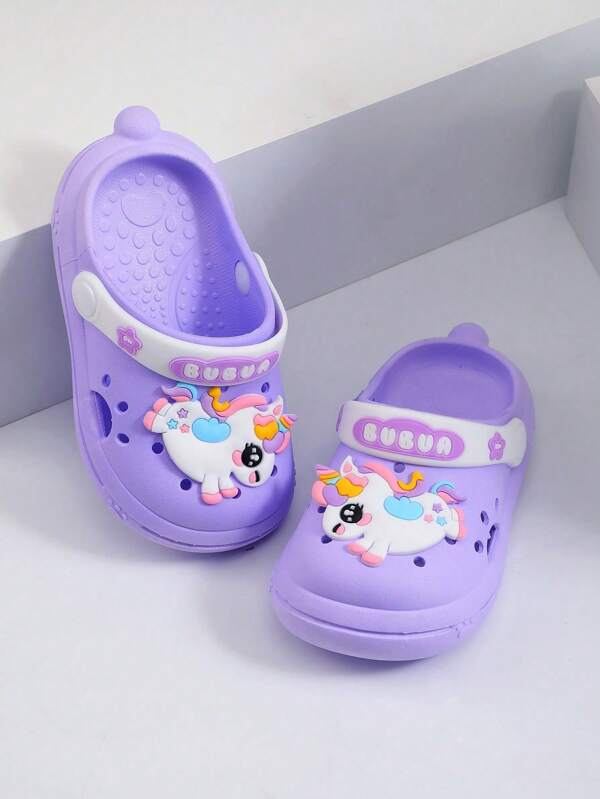 [Hot Selling] Children's Lightweight Clogs, Summer Boys & Girls Indoor/Bathroom Slip-Resistant Cartoon Slippers, Toddler & Big Kids Outdoor Beach Sandals, Breathable Quick-Drying Hole Hole Slides