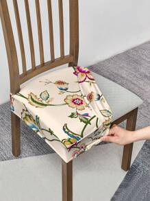 1/2/4/6pcs Printed Stretch Removable & Washable Dining Chair Seat Covers Room Decor Home Decor