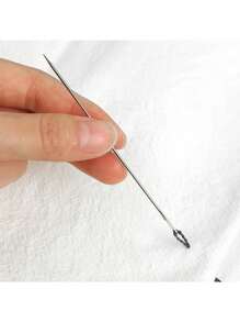 15pcs Large Eye Sewing Needles, Household Hand Sewing Needles For Quilting, Embroidery & Cross Stitch, Assorted Lid Colors