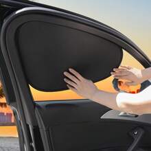 Universeller Autosonnenschutz, faltbarer Sonnenschutzvorhang, Sonnenschutz für Fahrer- und Beifahrersitz, Wärmeschutzschild, elektrostatisch haftender Sonnenschutz, Fenster-Sonnenschutzvorhänge