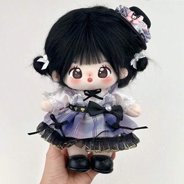 4 قطع/مجموعة ملابس دمية 20 سم، طقم ملابس جميل وجذاب (قبعة + بلوزة داخلية + فستان + تنورة)، مناسب للعودة إلى المدرسة والتخرج والحفلات وهدايا عيد الميلاد (الدمية غير مشمولة)