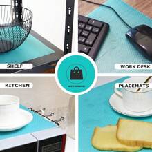 6pcs Waterproof Refrigerator Liner, Rectangle Moisture-Proof Pad, Washable Fridge Mat, Placemat For Home Little Daisy And Lemon Pattern(Blue) ,Dehumidifier For Home