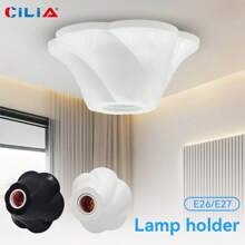 E26/E27 Lamp Bulb Pendant Holder, Suitable For 110V/250V Voltage, Textured Round Fixed Base Bracket