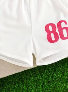 Conjunto de shorts deportivos para niñas - Informal y cómodo para usar en actividades