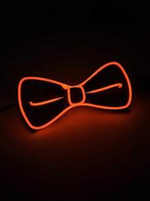 LED Luminous Bowknot - Neon EL Wire, Fashion Jacket Shirt Accessories, Suitable For Party, Performance, Halloween, Cosplay, Atmosphere Props - Elegant Style, Batteries Not Included