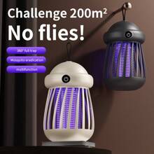 Mosquito Killer Lamp Insect Repellent Radiation Less Mute Electric Insect Trap Usb Charging Outdoor Mosquito Killer Repellent,1200mah