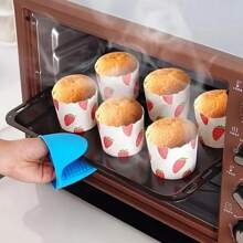 1 paire de Maniques en silicone - Gants de cuisine résistants à la chaleur avec prise antidérapante, convient pour la cuisine, la cuisson, les ustensiles de cuisine | Produits de cuisine vibrants - Dispositif de préhension de bol antidérapant (vert)