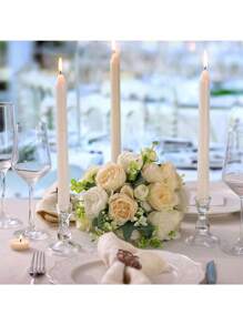 1Pc/1Set Glass Candle Holders, Hexagonal Candle Holders, Natural Crystal Design Candlestick Holders, Suitable For Home Tabletop Decoration, Candle Centerpieces, Wedding Decorations, Romantic Valentine's Day Dinner Candle Bases, Birthday Parties, Festivals,Outdoor Courtyard Decoration, Office Desktop Decoration, Aromatherapy Candle Cups, Candlelight Dinner, Room Atmosphere, Suitable For Weddings