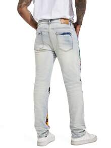 Men's Printed Fashionable And Versatile Street Style Retro Jeans - Màu xanh lam - Xem 6