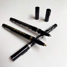 1pc Mirror Marker, 2mm, DIY Reflective Paint Pen Mirror Marker Chrome Gold And Silver Marker Signature Car Styling Art Crafts Pen Liquid Mirror Marker Silver Stone Metal Plastic Paper Model Back To School