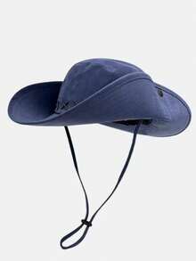 1pc Wide Brim Bucket Hats Men Women Unisex Summer Protection Sun Hat Packable Boonie Cap For Fishing Hiking Gardening Beach