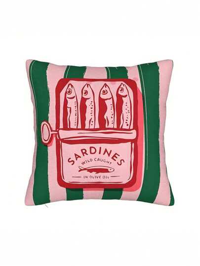 1/2/4 PIEZAS Funda de cojín decorativa con diseño retro de arenque colorido y maximalista, adecuada para la decoración de la sala de estar, el dormitorio, el sofá y la cama (40x40cm/45x45cm/50x50cm), decoración de otoño, decoración de la habitación