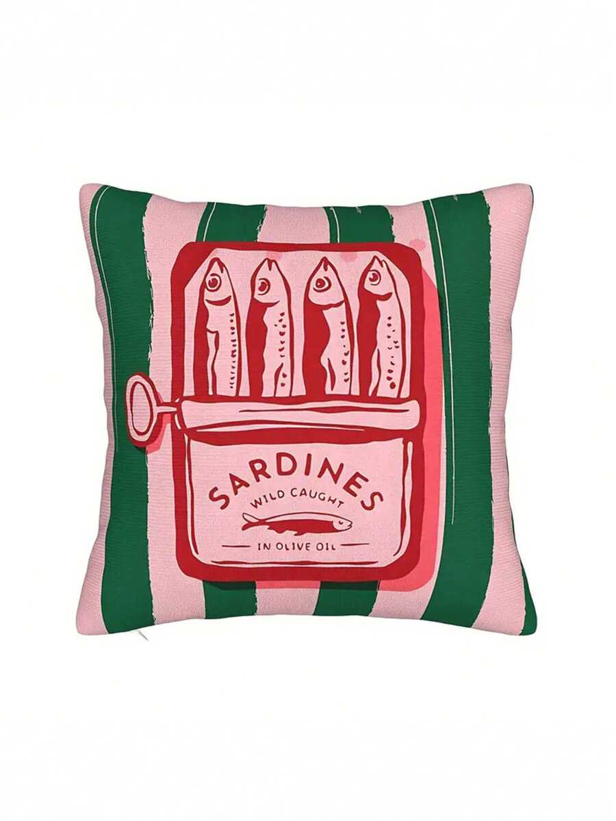 1/2/4 PIEZAS Funda de cojín decorativa con diseño retro de arenque colorido y maximalista, adecuada para la decoración de la sala de estar, el dormitorio, el sofá y la cama (40x40cm/45x45cm/50x50cm), decoración de otoño, decoración de la habitación
