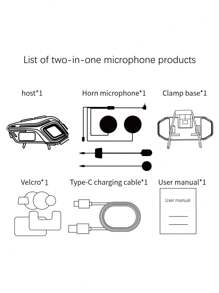 GENAI Wireless Earphones . Motorcycle Helmet Companion . Hands-Free Communication With HiFi Audio, LED Safety Lights, Waterproof, And Noise Reduction For Clear Riding Experience
