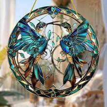 1 Piece Of 2D Flat Acrylic 2D Flat. Acrylic Honey Bird Pendant, Love Themed Mural, Indoor And Outdoor Hanging Panels, Bedroom, Kitchen, Office, Home And Courtyard Decoration, Vertical Wall Hanging Decoration, Featherless Festival Decoration