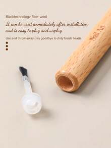 美甲沙龙指甲油凝胶可替换刷头，双头设计，卫生安全，适用于光疗，一次性备用刷头涂抹工具 - 彩色 - 查看 5