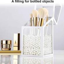 3 mm - 12 mm Cuentas redondas de plástico de color blanco/perla imitación de perla con agujero, para bordado y joyería