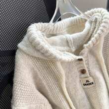 Womens Autumn Winter Knitted Tops Vintage Harajuku Solid Sweater Casual Loose Hooded Pullover, Women Knit Sweater,  Fashionable & Simple Pullover Design,Long Sleeve Tops