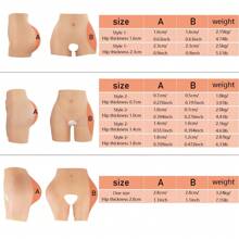 Fashion Women's Silicone Buttock Lifting Open-Crotch Pants, Honeycomb Silicone Buttocks Pad, Realistic Full Thigh Shaping Shapewear, Lifting Butt Line