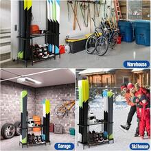 024/New Ski Storage Rack For Garage, Standing Ski Holder Floor Stand Ski Anizer Rack, Snowboard Rack Ski Carrier Fits 6 Pairs Of Skis And Ski Accri, Great Ski Gifts For Any Skill Level Skiers - Clear - View 9