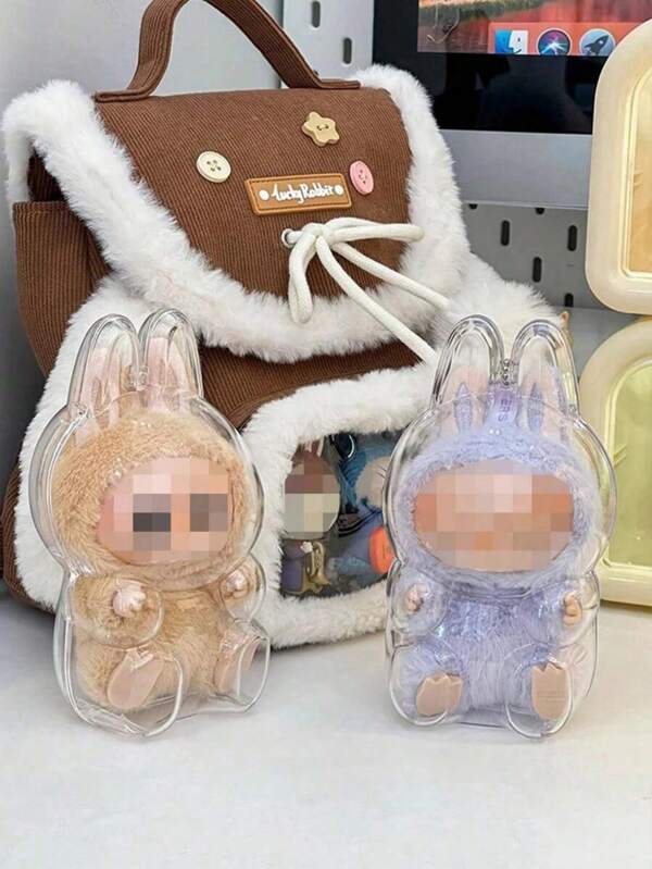 Transparent Protection For The First Generation Standing, Second Generation Sitting, Party Cover, Dustproof Backpack Pendant (Doll Not Included), ,For Back To School