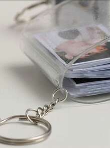 Bonuci 1pc/10 Piece Set 2-Inch Mini Photo Album Valentine's Day Photo Storage With Keychain Pocket Photo Album Keychain For Photo Valentine's Day Gifts, Weddings, Keychain Photo Albums, Bag Pendants, Can Store Headshots, ID Photos, Transparent Photo Album Storage Book, Photo Storage, Cute Gifts