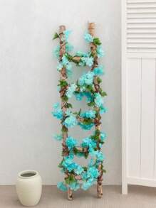 1Pc 8FT Artificial Sakura Hanging Rattan, Fake Sakura Plant Garland, Silk Rattan For Spring And Summer DIY Wedding Arch Tabletop Decoration, Fall Fake Plants, Thanksgiving, Halloween, Christmas, Outdoor Party Backdrop, Room Decoration, Garden Decoration Supplies Home Decor Back To School School Supplies