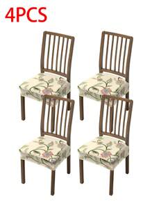 1/2/4/6pcs Printed Stretch Removable & Washable Dining Chair Seat Covers Room Decor Home Decor