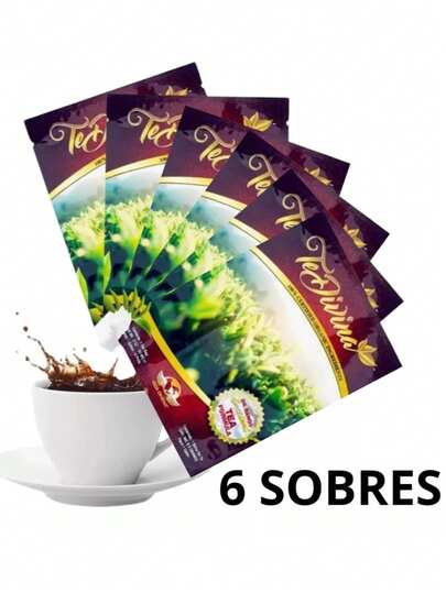 Té Divina Té detox herbal natural 4 sobres para más 2 de regalo, tratamiento completo de 6 semanas, con ingredientes vegetales, ideal para limpieza digestiva, bienestar intestinal y apoyo al control de peso, sobre individual práctico para uso diario o viajes