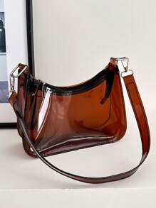 Transparent Shoulder Bag, Stadium Approved Clear Bag For Concerts, Unisex Sports Events PVC Bag