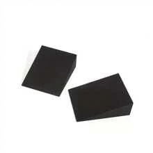 1 Paar hochwertige EVA Yoga Kniebeugen Keilblöcke - Reinschwarz, verbessern Balance und Flexibilität, stärken Beinmuskulatur, Wadendehnung, Krafttraining, Liegestütze, flache Auflagefläche - ideale Wahl für Fitness-Übungen, tragbar - Schwarz, Trainings-Zubehör