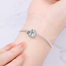 1 Pc S925 Sterling Silver Cute Sloth Beads, Commuter Casual Accessories, Suitable For DIY Bracelet Jewelry Making, Suitable As Ladies Gift, Memorial Gift, Birthday Gift