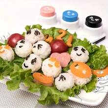 1pc Seaweed Nori Punch Embossing Device Cutter, Smile Wink Face Rice Ball Onigiri Mould, DIY Sushi Tool, For Lunch Box Bento Box Decoration, Kitchen Gadgets, Kitchen Accessories - Pink - View 6