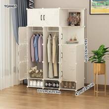 Simple Wardrobe Closet For Home Bedroom, Modern & Sturdy, Easy To Assemble, Storage Cabinet For Dormitory - Multicolor - View 7