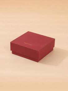 6/1pc, Embossed Letter Jewelry Gift Box, Jewelry Gift Box, Bow Decoration, Square Jewelry Gift Box, Suitable For Packaging Necklaces, Bracelets And Other Accessories Valentine's Day Ribbon Packaging Box, Packaging Box, Wedding Decoration