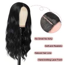 26 Inch Synthetic Long Wavy Lace Front Wig For Women Middle Part Wavy Wig For Daily Party 4*1 Lace Front Wig