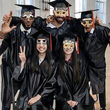 8pcs/Pack European & American Style Paper Glasses Frames, Graduation Season Photo Props - Multicolor - View 2