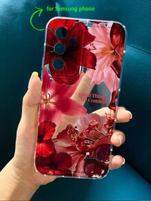 Shockproof Floral Pattern Flower Pattern Waterproof Shockproof Scratch-Resistant Phone Case Compatible With IPhone 13/11/12/16/14/15/15Pro/15Plus/15ProMax/7Plus/8Plus/X/XsMax/Xr/11Pro/12Pro/13Pro/14Pro/12mini/13mini/11ProMax/12ProMax/13ProMax/14Pro Max/14Plus/6/6s/6Plus/7/8/16Pro/16Plus/16ProMax/SE And Galaxy/A54/A14/A12/A13/A15/A32/A33/A24/A52S/S20/S21/S22/S23/S24/S23Plus/S24Ultra/S25/A15/A33/A23 Spring Gift - Multicolor - View 5