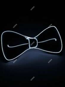 LED Luminous Bowknot - Neon EL Wire, Fashion Jacket Shirt Accessories, Suitable For Party, Performance, Halloween, Cosplay, Atmosphere Props - Elegant Style, Batteries Not Included