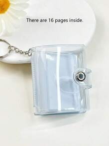 Bonuci 1pc/10 Piece Set 2-Inch Mini Photo Album Valentine's Day Photo Storage With Keychain Pocket Photo Album Keychain For Photo Valentine's Day Gifts, Weddings, Keychain Photo Albums, Bag Pendants, Can Store Headshots, ID Photos, Transparent Photo Album Storage Book, Photo Storage, Cute Gifts