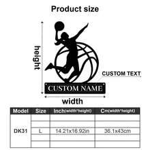 1pc Customized Basketball Themed Decorative Metal Wall Art - Personalized With Name - Girl Player, Boy Player, Basketball Player Silhouette And Name, Durable, Vibrant Colors, Suitable For Indoor And Outdoor Spaces - Adds Vibrancy To Living Room, Hallway, Bedroom, Home And Office Walls, Cafes And Shops - Decor, Home Decoration, Wall Decor, Room Decor, Bedroom Decor, House Decor, Personalized Gift, Birthday Gift, Christmas Gift - Multicolor - View 15