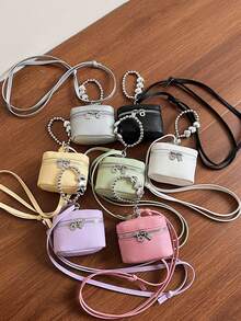 FRIFUL Bolsillo de mujer de PU estilo cubo, monedero simple, bolsa de maquillaje, estuche para audífonos, portastarjetas, portallaves, organizador de joyas, adecuado para compras, citas, viajes a la playa, regalo para mujeres - Billetera mini, monedero, billetera de muñeca, monedero - Multicolor - Ver 4
