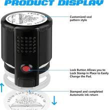 Book Stamps, Personalized Teacher Stamps, Custom Library Stamps, Monogram Self-Inking Stamps, Design Stamps,Back To School,School Supplies - Multicolor - View 3