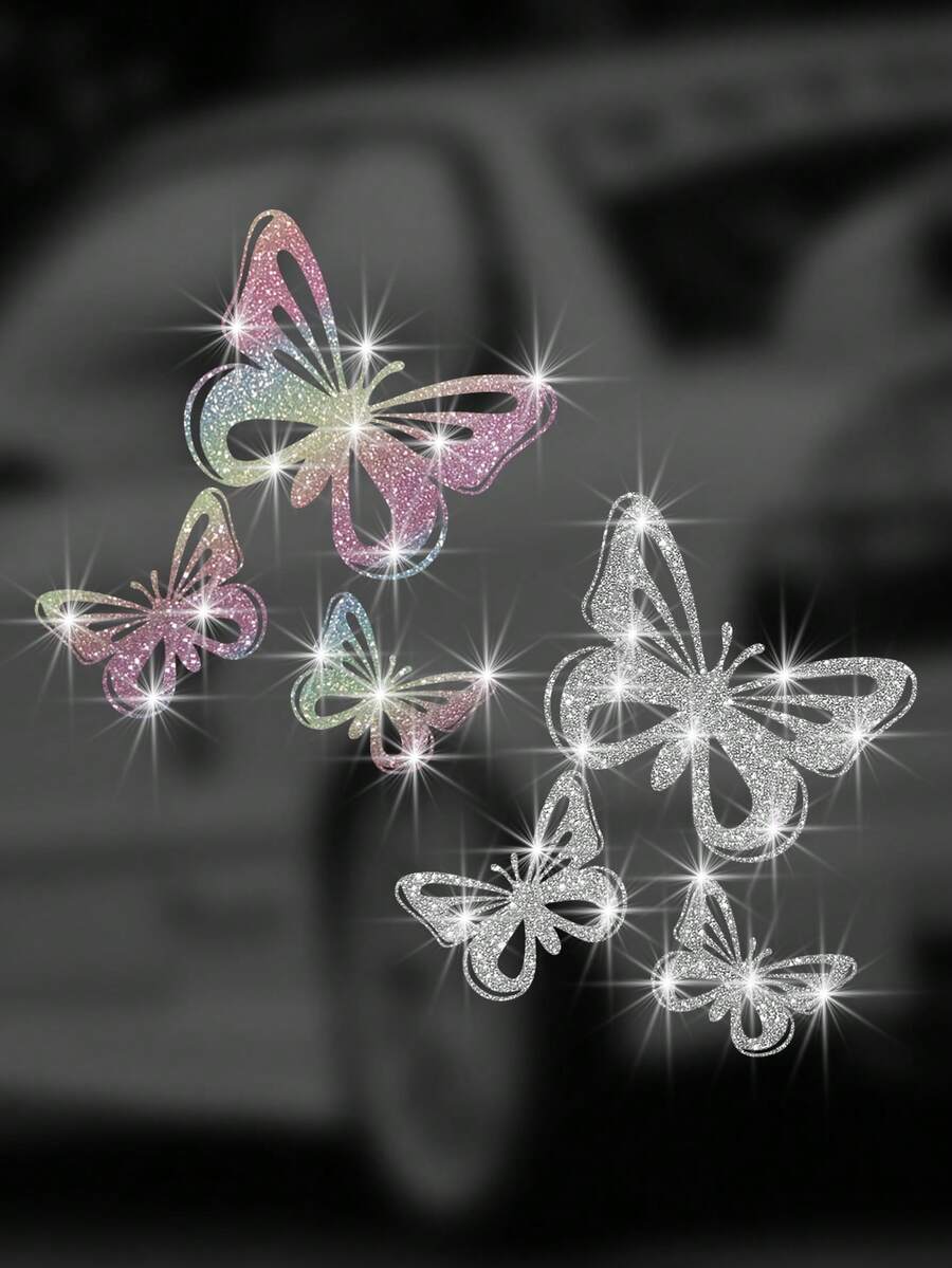Shiny Butterfly Stickers, Beautifully Designed To Create A Captivating Fluttering Butterfly Effect On Vehicle Body