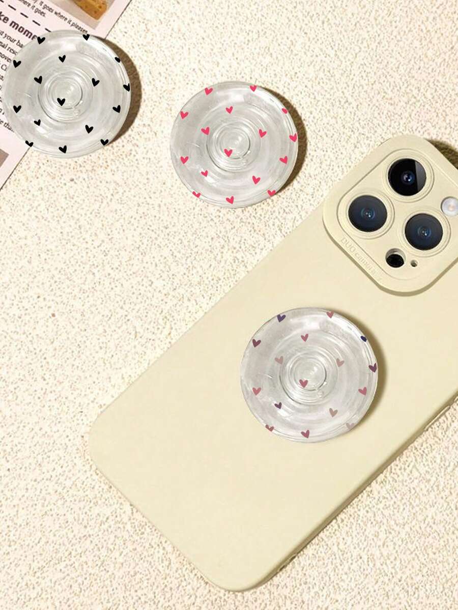 Túi khí điện thoại di động mới trong suốt bằng silicon Giá đỡ tình yêu có thể điều chỉnh dạng ống lồng nhẹ xoay 360 độ Giá đỡ điện thoại di động di động tương thích với iPhone, điện thoại Android, quà tặng sinh nhật, gia đình, bạn bè Giá đỡ điện thoại đẩy-kéo, phụ kiện điện thoại - Nhiều màu - Xem 1