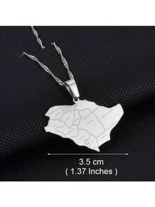 1pc Saudi Arabia Map With Cities Name Pendant Necklaces Charm Saudi Jewelry For Gold/Silver Color - Multicolor - View 7