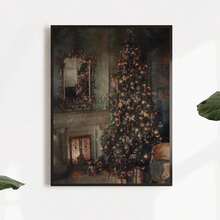 1pc Canvas Art Print,A Christmas Tree With A Classical Mood,Wood Framed Painting (1) Thickness 2. 5 Cm/ 1 Inch-Home Decoration For All Occasions,Ideal New Year, Valentine's Day,Thanksgiving,Easter,Christmas Gift,Room Decoration Aesthetic,Wall Decoration Art,Perfect Gift,Autumn And Winter Wall Decoration,Living Room Decoration, Bedroom Decoration, Kitchen Decoration, Entry Decoration, Bathroom Decoration, Direct Wall Painting, High Quality Wall Painting Poster,Modern Home Decoration Stretched And Framed Ready To Hang - Black - View 2