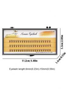 1 Box 60 Stück Natürliche C-Curl Künstliche Wimpern 6-14mm Wimpernbüschel Wimpernverlängerung für DIY Augenmakeup, Nesura Natürliches Aussehen Einzelwimpern Set, Wiederverwendbar 0,10mm Dicke Segmentierte Wimpern, Bequem Handgefertigt, Geeignet für den täglichen Gebrauch und besondere Anlässe Wimpernbüschel, Wimpernbüschel, Einzelwimpern, Wimpern, Künstliche Wimpern - C - Übersicht 5