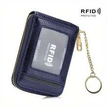 [RFID Blocking] OBCREATOR RFID Blocking Wallet For Women | Large Capacity | Multiple Compartments, Secure Zip | Casual Style | Daily Commute | Ideal For Anniversaries For Men Wallet Mini Wallet Purse Wallet RFID Wallet Card Wallet - Multicolor - View 12
