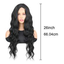 26 Inch Synthetic Long Wavy Lace Front Wig For Women Middle Part Wavy Wig For Daily Party 4*1 Lace Front Wig